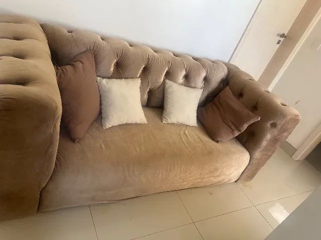 Sofá de veludo 