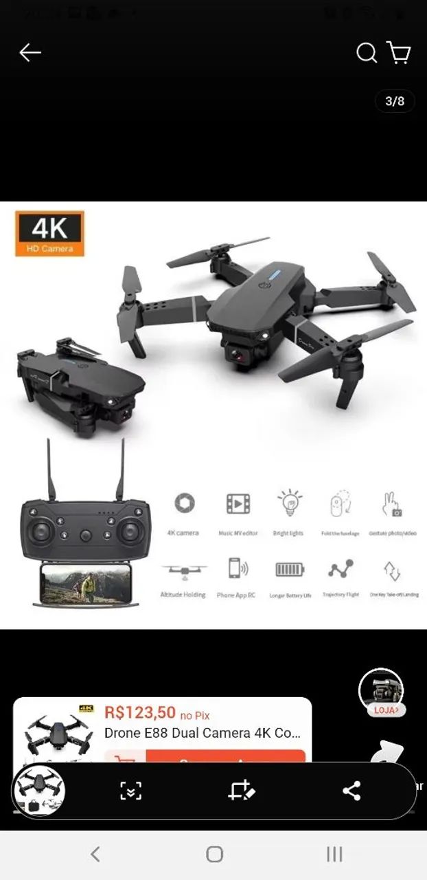 Drone E88 Dual camera 4k  - Foto 2