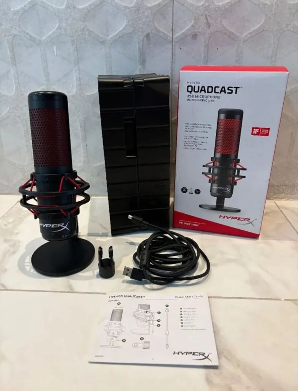 Microfone HyperX QuadCast Original USB Gamer Streaming - Foto 5