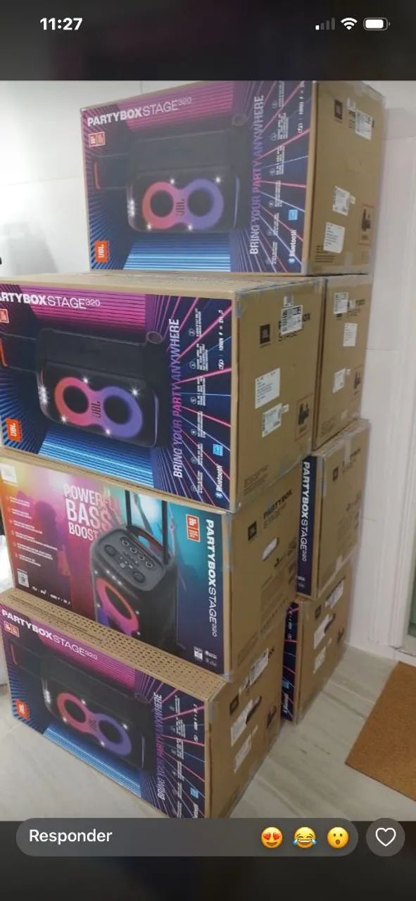 JBL spartyboxstage 320 zero.caixa lacrada