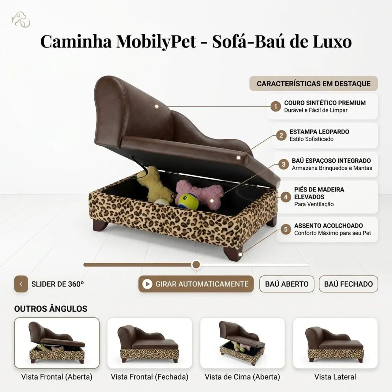 Caminha Pet com Baú - Foto 4