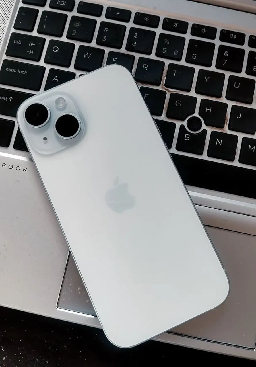 iPhone 15 256GB azul com nota + carregador  - Foto 4