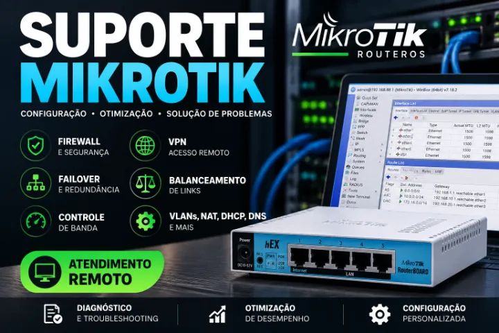 Suporte MikroTik | Configuração de Redes, VPN e Firewall