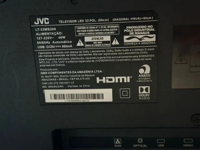 Não Troco! Não Abaixo Valor!Smart TV JVC LT-32MB208 - 32? HD Android Tela: 32 polegadas - Foto 3
