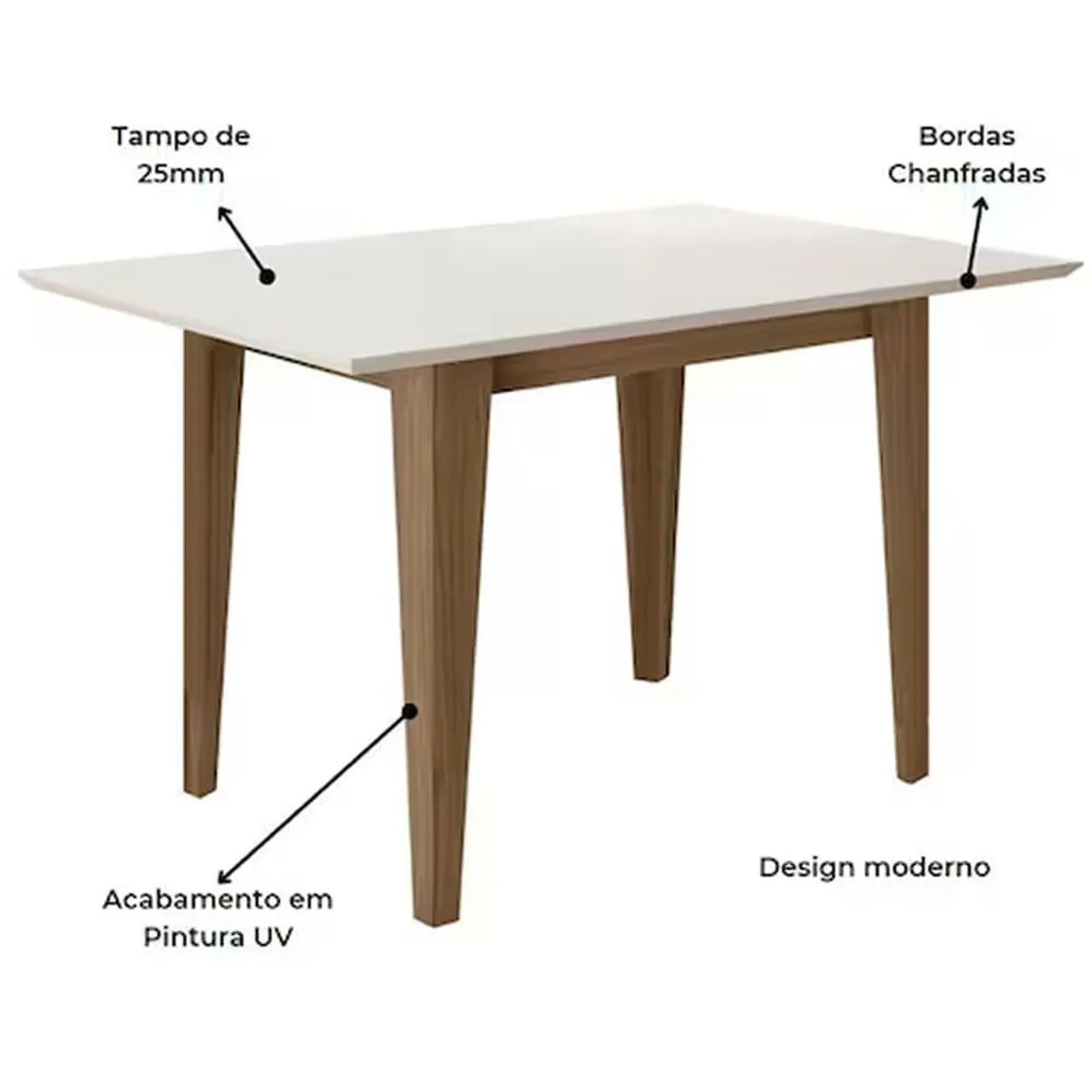 Mesa de Jantar Poliman, 4 Lugares , em perfeito estado  - Foto 3
