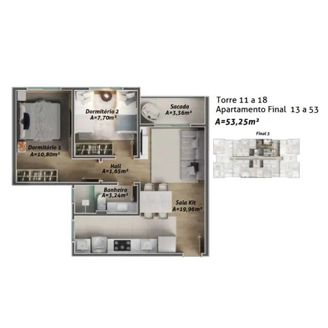 Apartamento em Biguaçu - Minha Casa Minha Vida - Foto 2