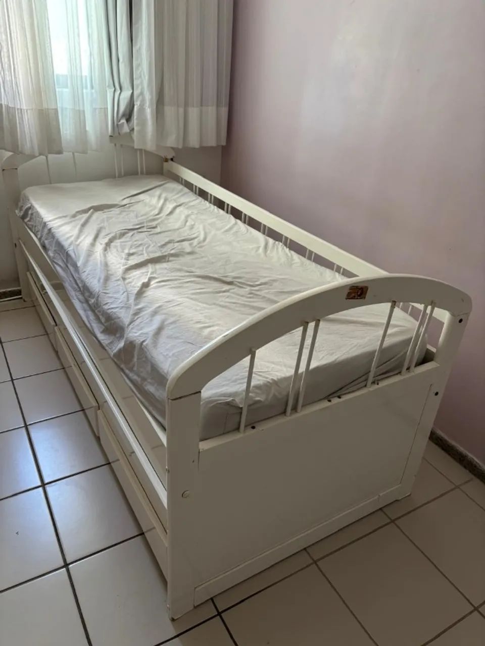 Cama bicama com 3 gavetas na bicama da loja Quarto Crescente
