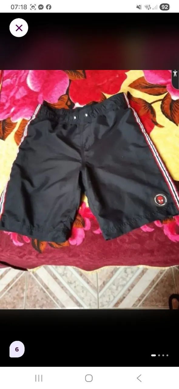 2 e 1 short  Calça Jogger Infantil Preta por  - Foto 4