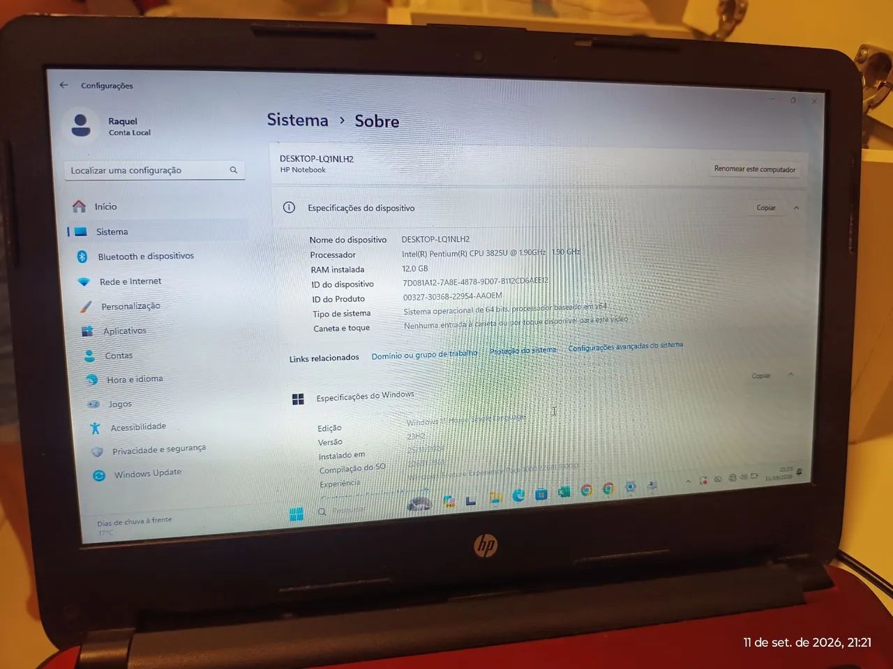 Notebook HP 12GB RAM 128GB SSD - Foto 3