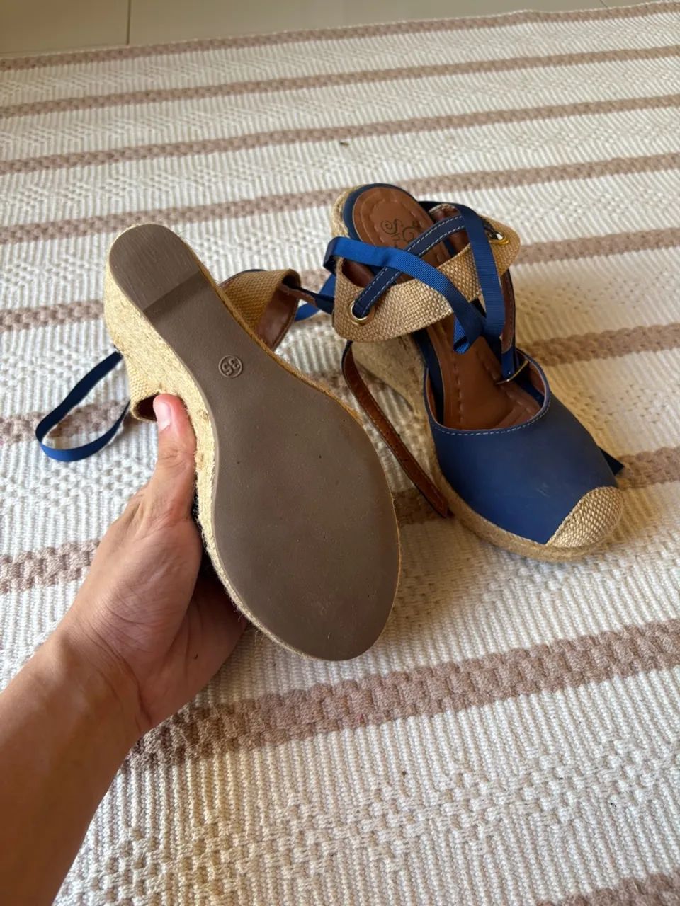Sandália Azul - NOVA SEM USO - Foto 3