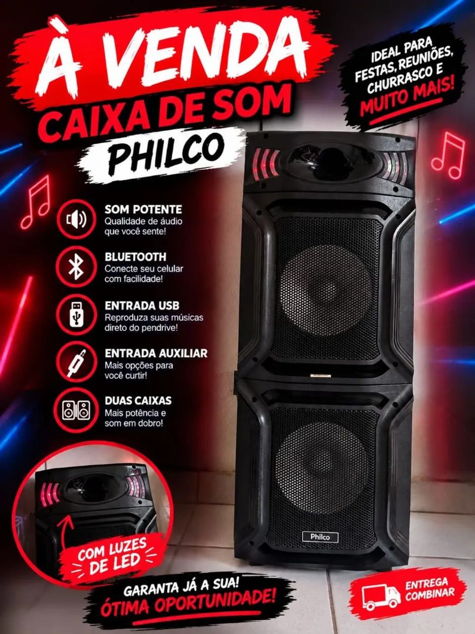 Caixa de Som Acústica Philco PCX15000