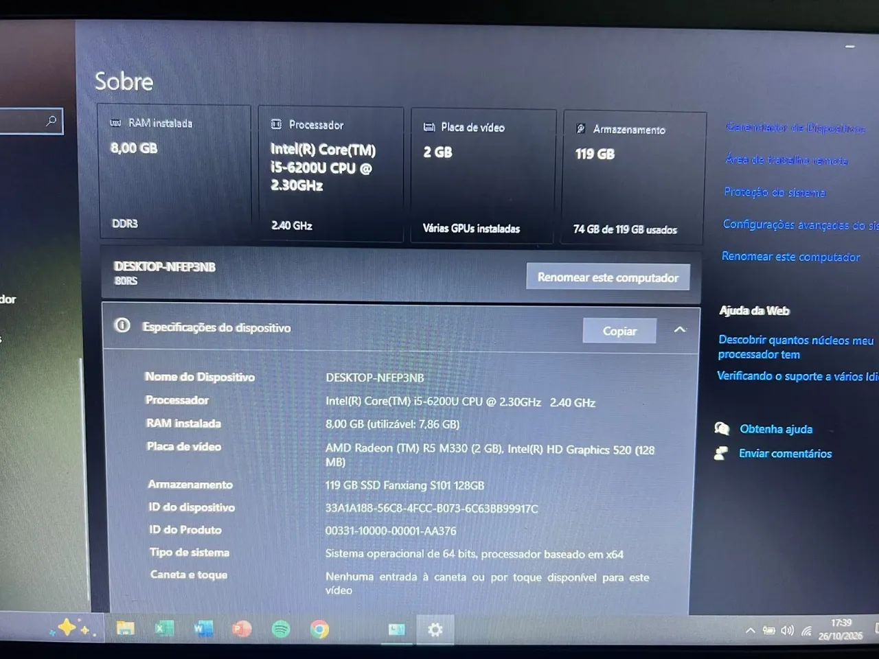 Notebook Lenovo Intel Core i5 8GB 128GB SSD - Foto 3