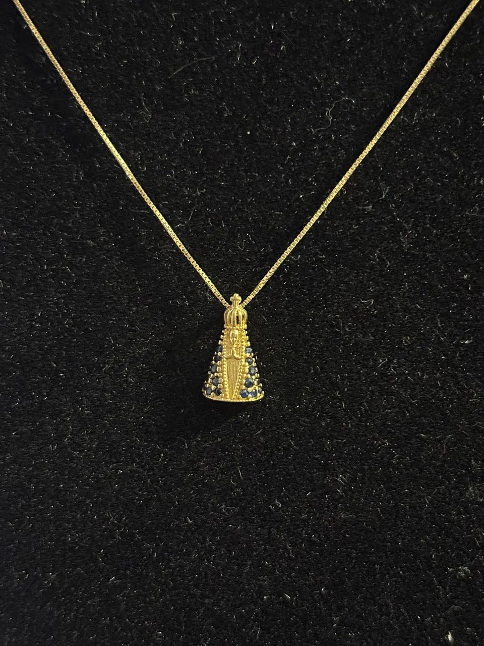 Colar Ouro18k pingente nossa senhora  - Foto 3