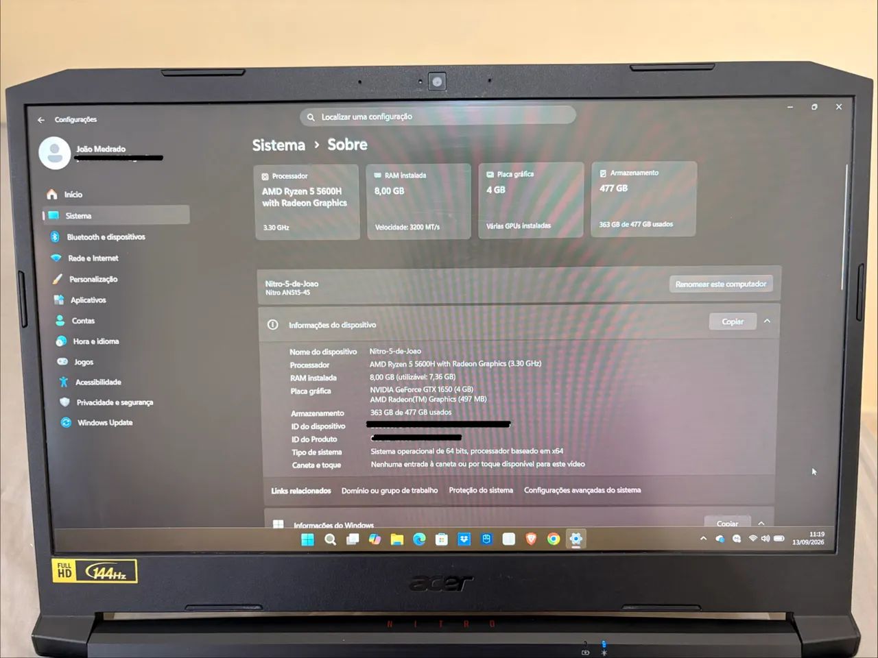 Notebook Gamer Acer Nitro 5 - Foto 4