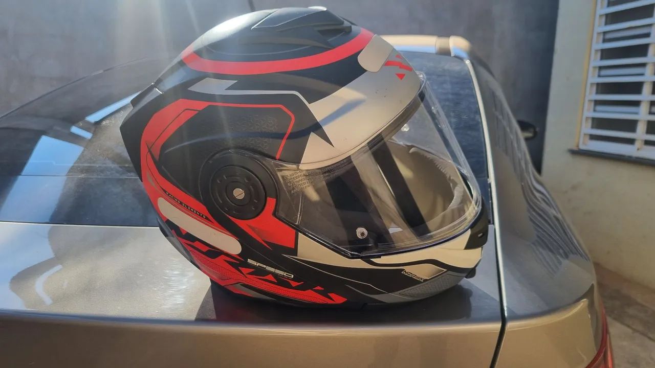 Capacete Norisk articulado n58 robocop escamoteavel - Foto 4