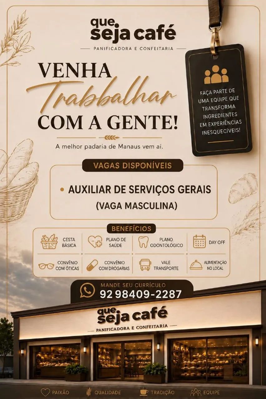 Vaga Masculina para Serviços Gerais