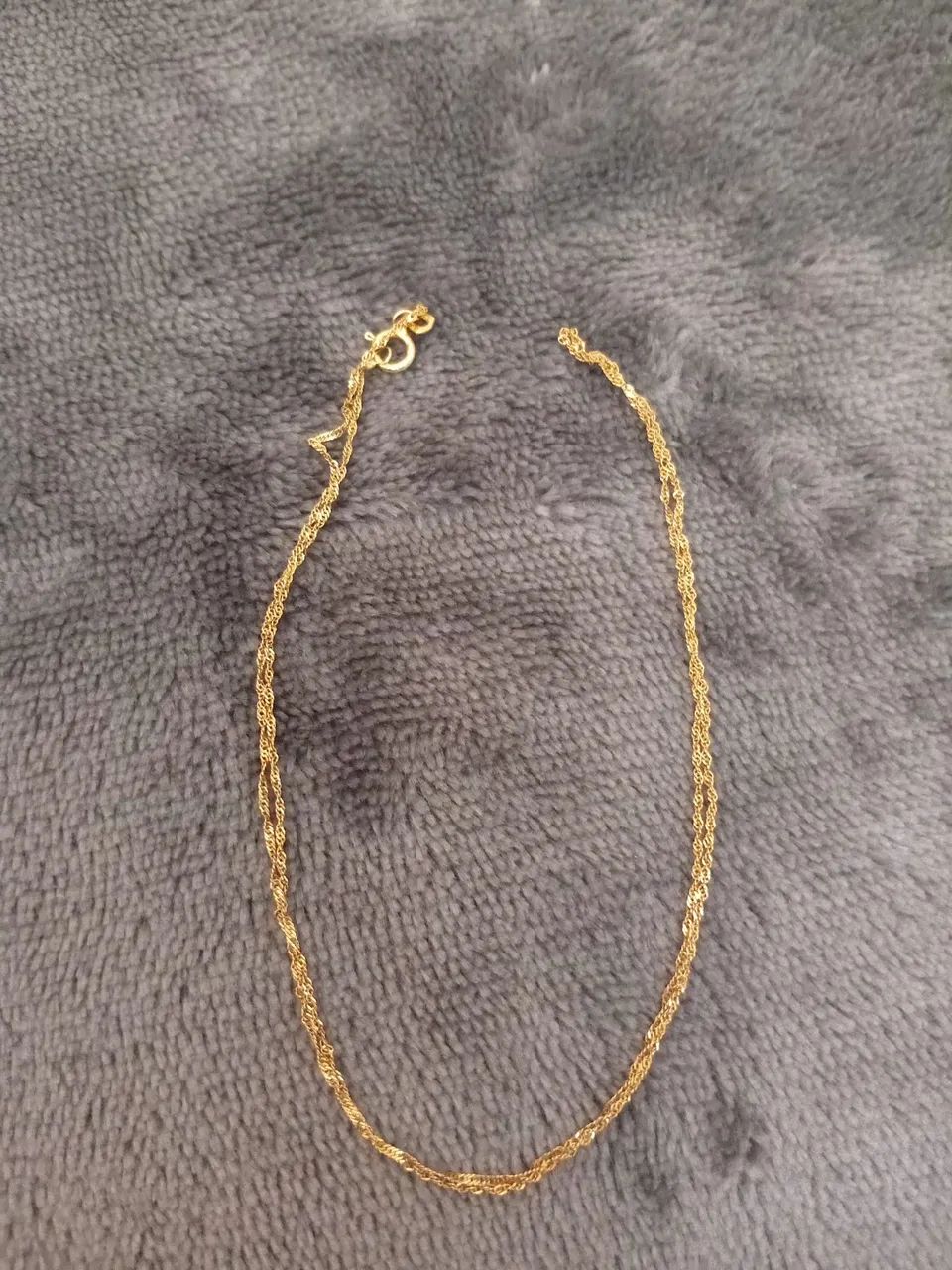 Cordão de ouro estilo gargantilha , 20cm ,0.9