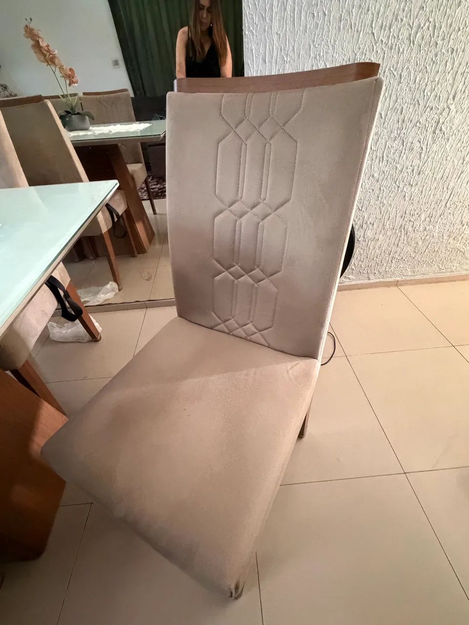 Mesa de Vidro 6 cadeiras  - Foto 3