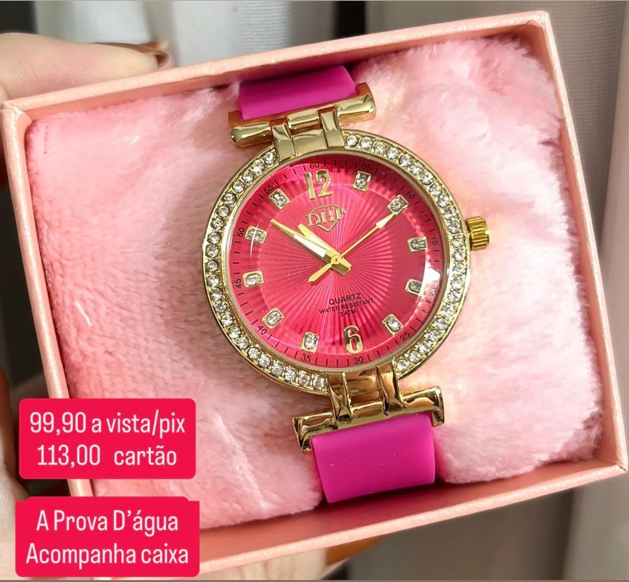 Relógio Pink a Prova Dagua  - Foto 5