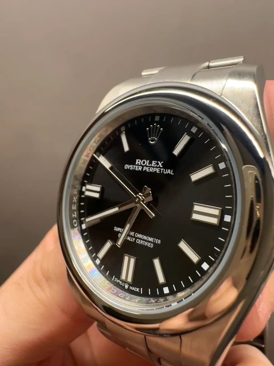 Rolex Oyster Perpetual Preto - Foto 5