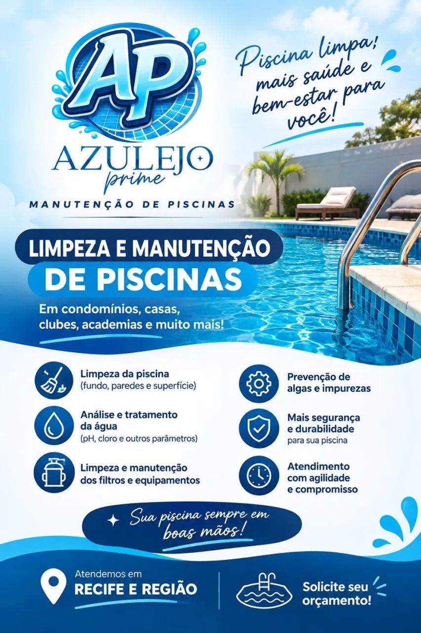 LIMPEZA E MANUTENÇÃO DE PISCINAS 
