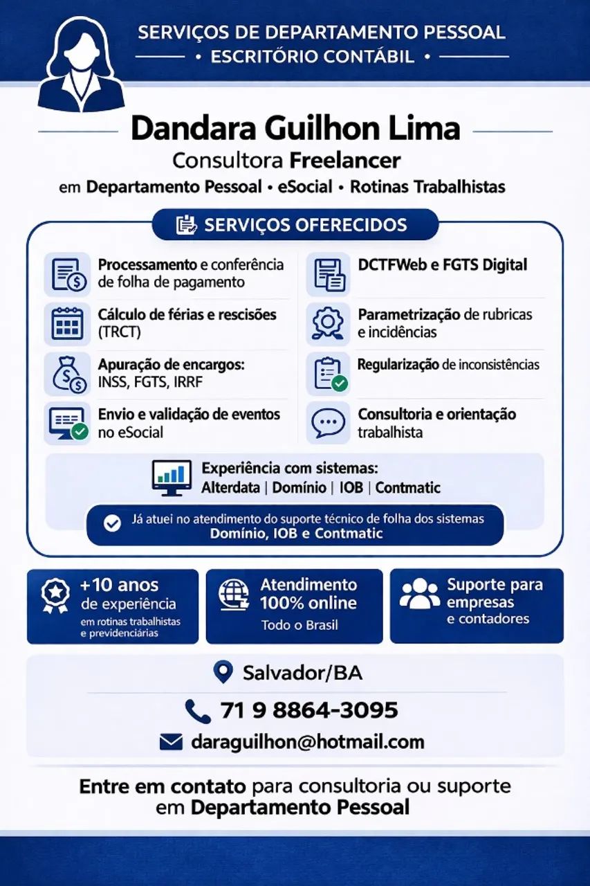 Departamento Pessoal - eSocial 