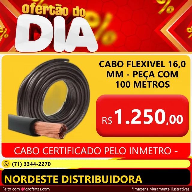 CABO FLEXIVEL 16,0 MM - COM CERTIFICAÇÃO DO INMETRO - FIO CABO FLEXIVEL DE 16 MM FLEX - Foto 6