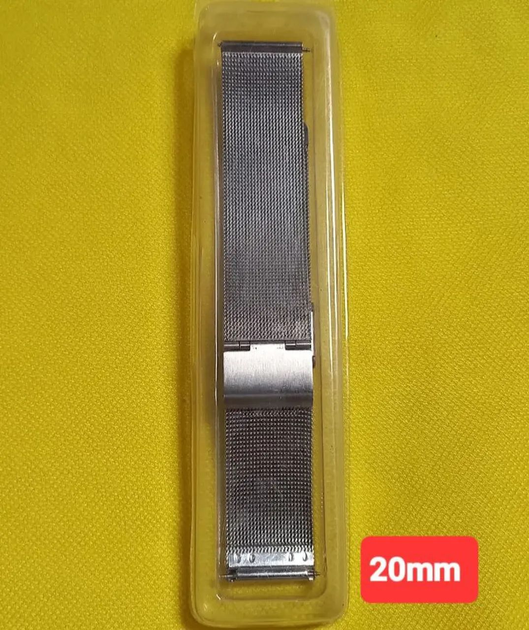 Pulseira de aço inoxidavel tipo milanese largura de 20mm - Foto 2