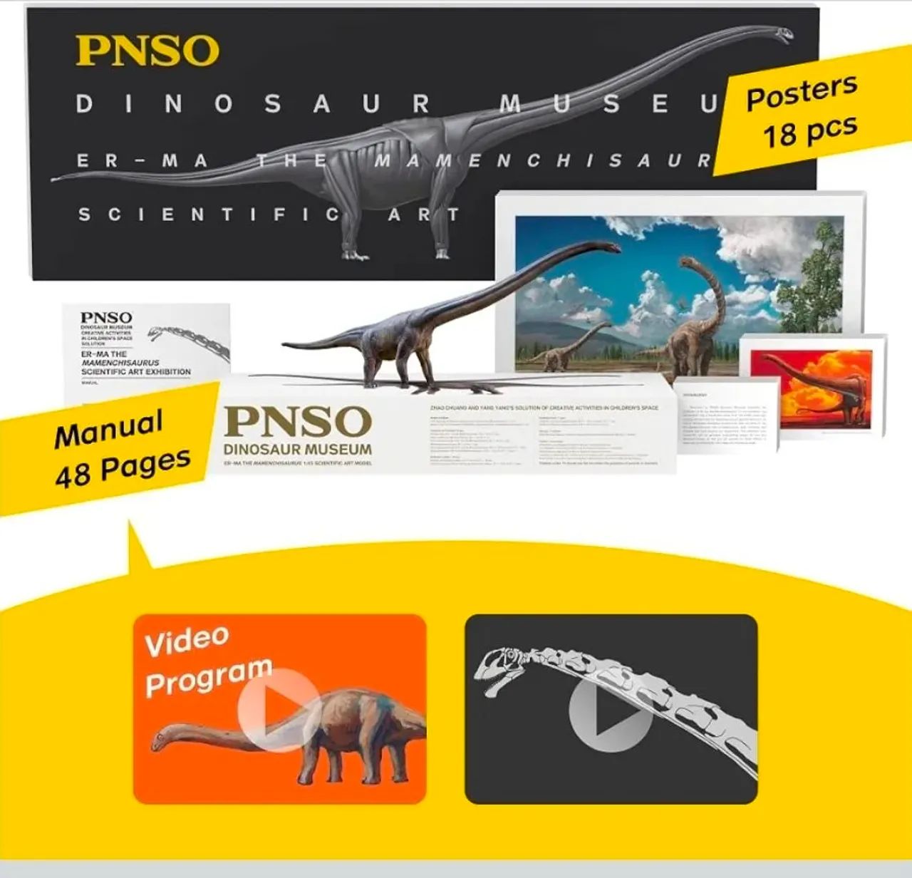 Jurassic World Mamenchisaurus PNSO 1/45 novo - Foto 5