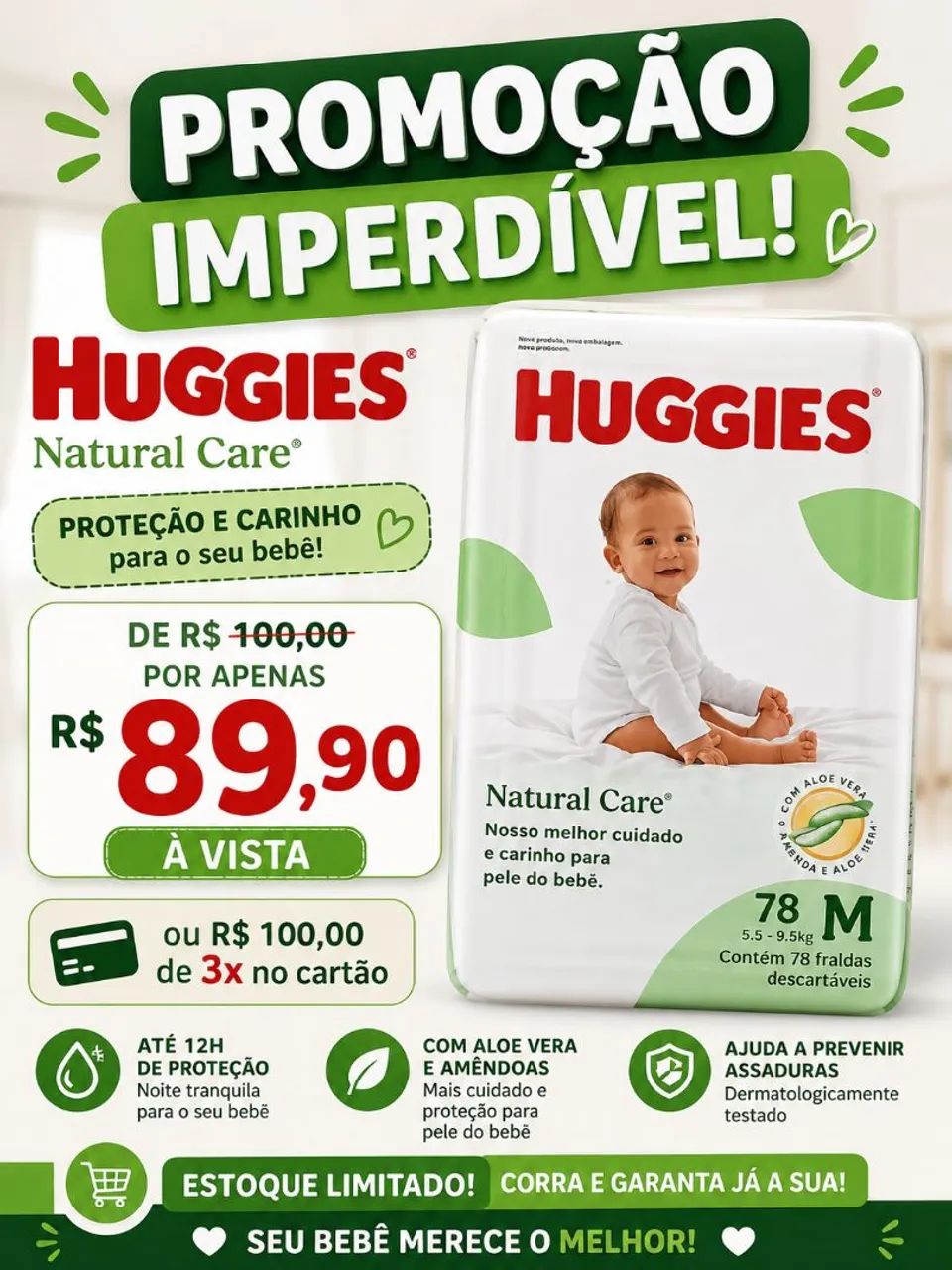Fralda Huggies M 