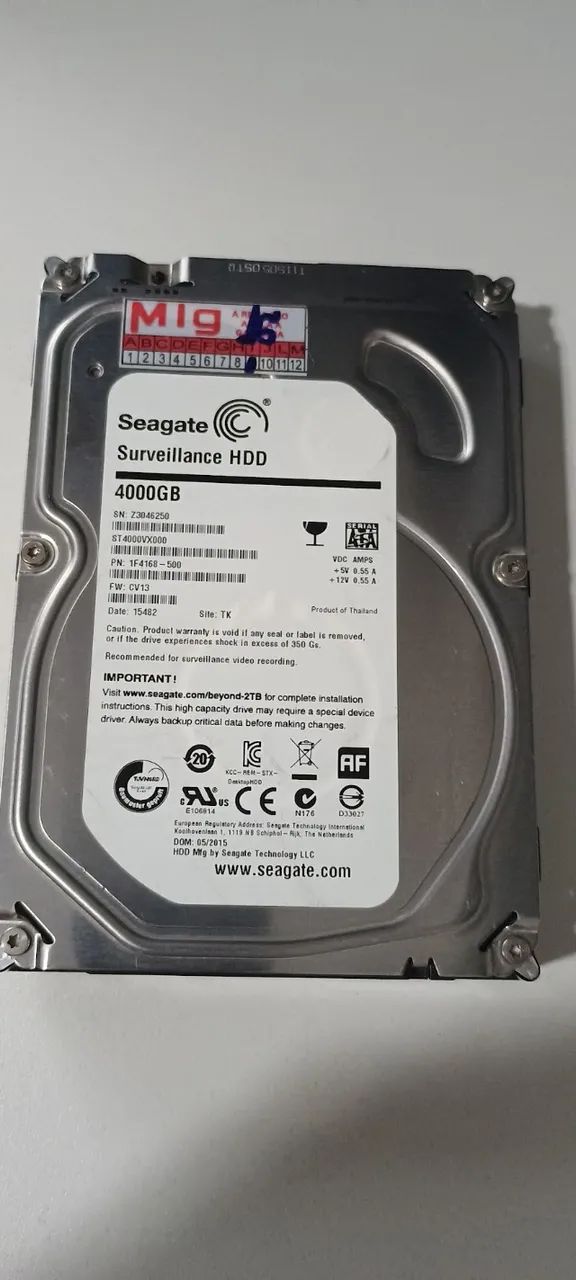 HD 4TB Seagate Surveillance - Ideal para Câmeras e DVR