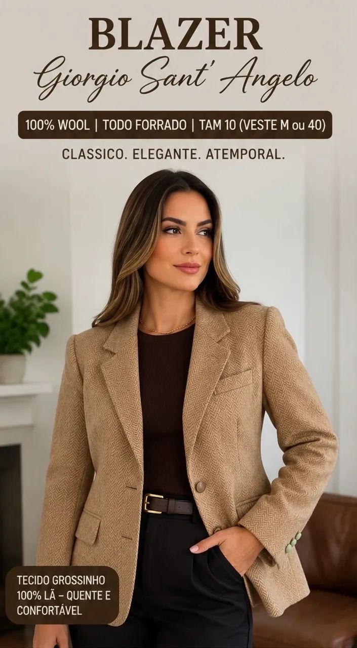 Blazer 100%lã importada