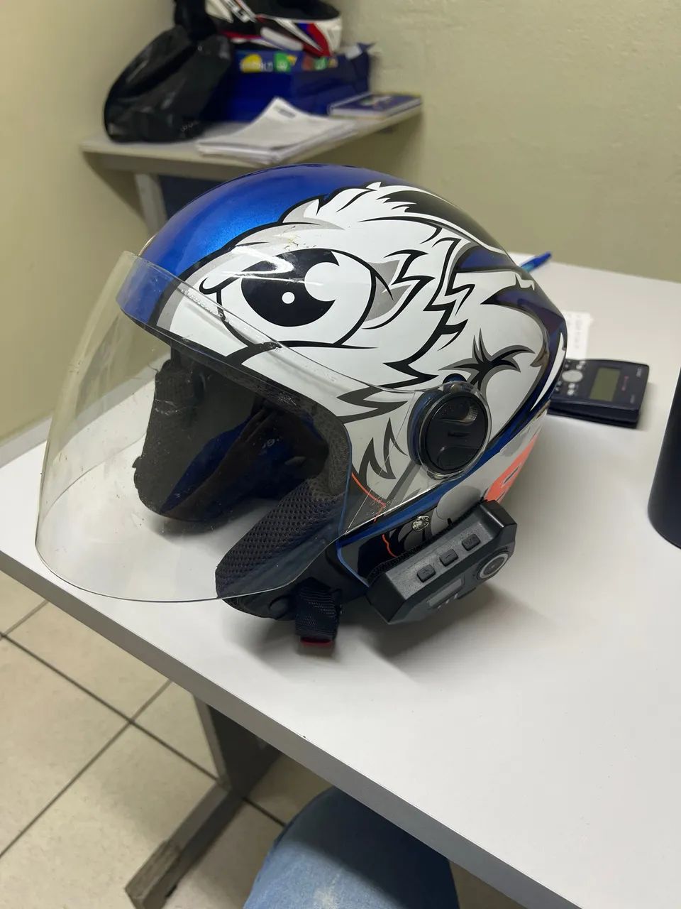 Capacete + intercomunicador 
