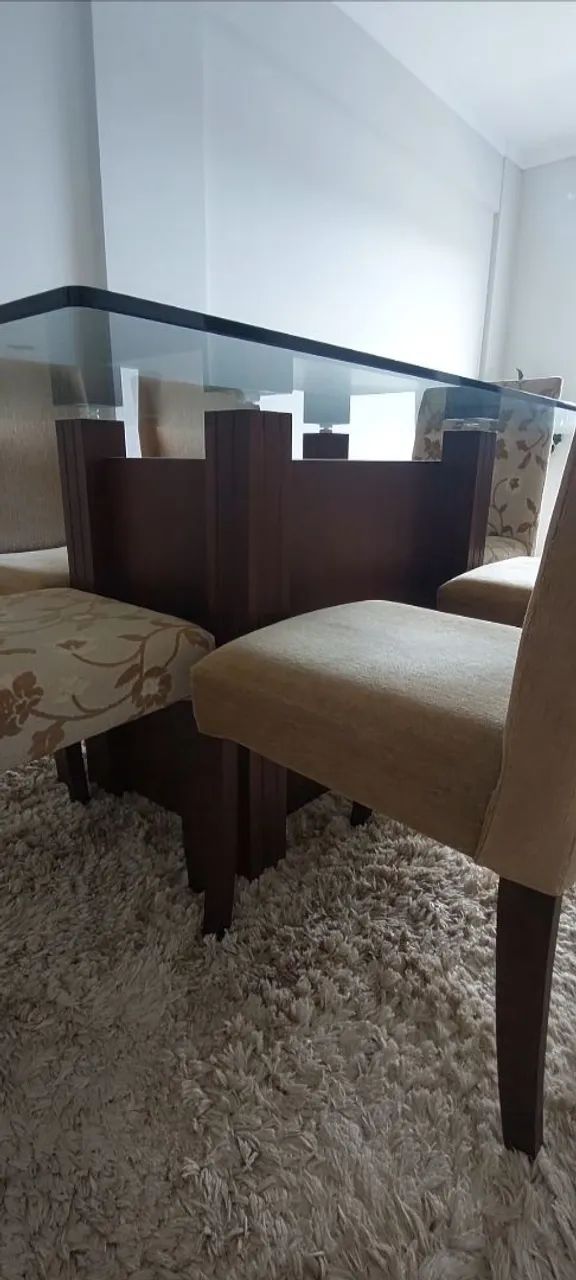 Conjunto Mesa de Jantar Vidro com 6 cadeiras - Foto 3