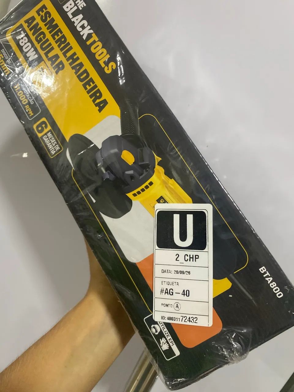 ESMERILHADEIRA ANGULAR THE BLACK TOOLS BTA800 - 780W - Foto 2