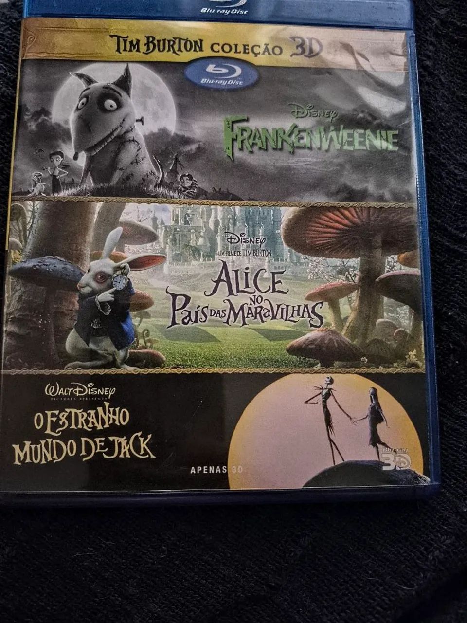 3 Discos Tim Burton -Coleção 3d Com 3 Discos - Blu-ray 3d - 