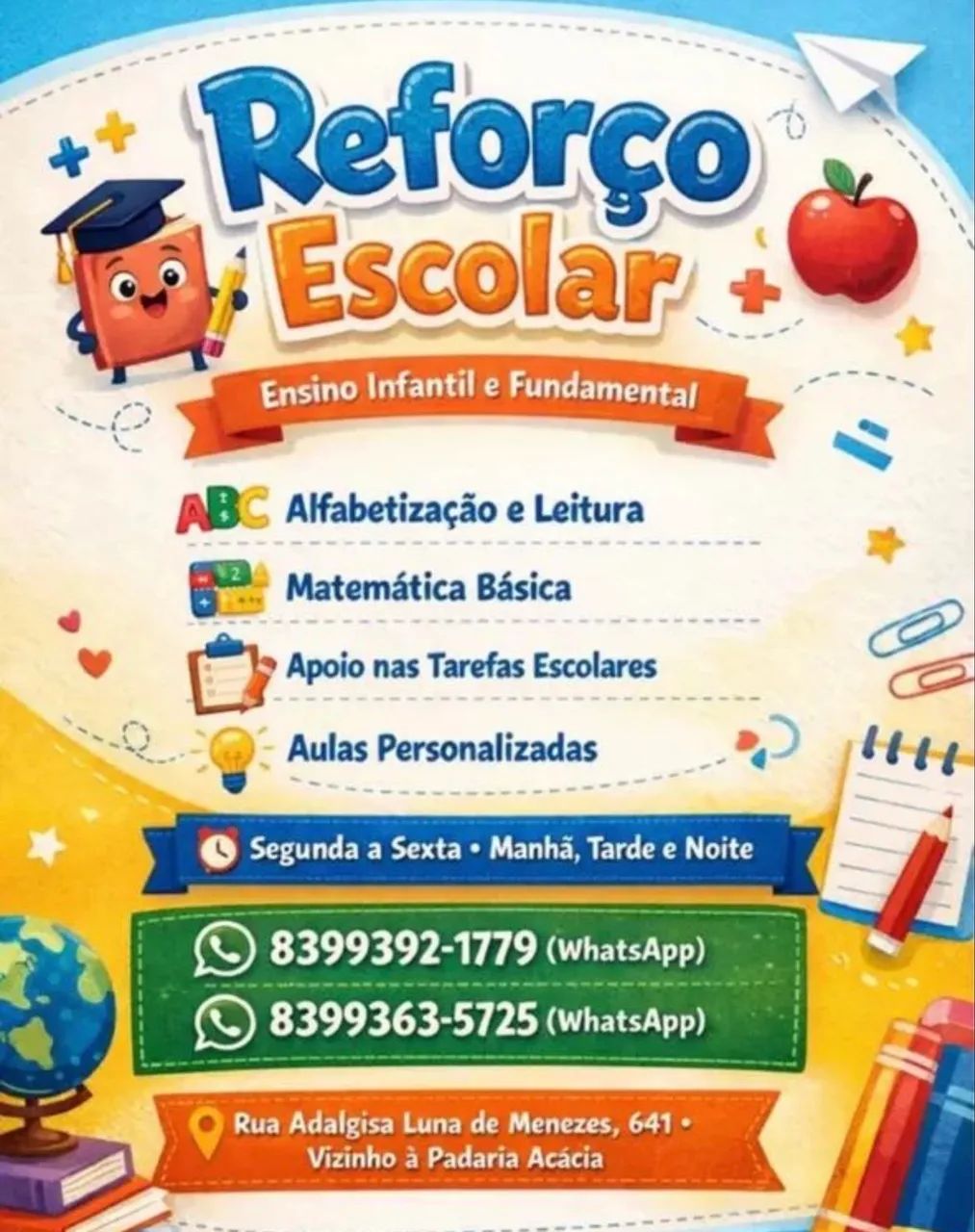 Reforço escolar personalizado 