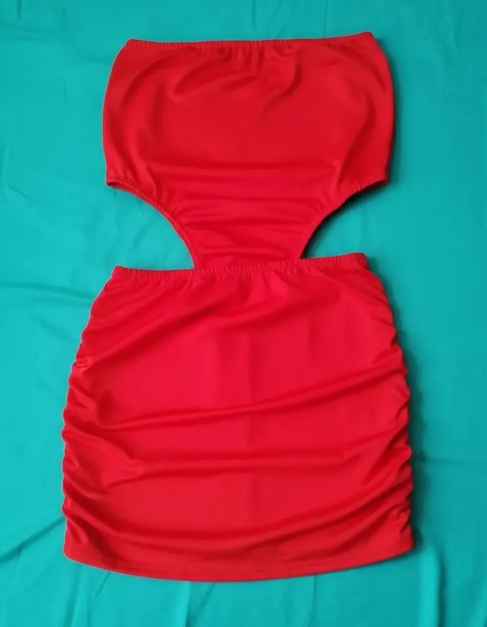 Conjunto body cavado com saia curta drapeada - Foto 3