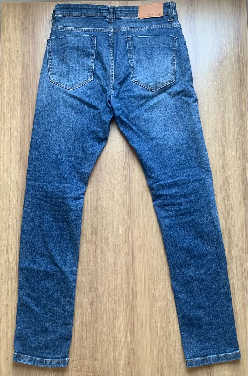 Calça Jeans Masculina Slim 40 - Foto 4