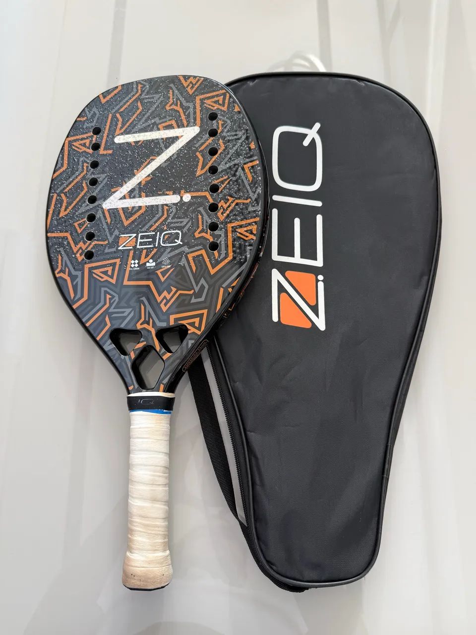 Raquete Beach Tennis Zeiq Snake 2 Full Carbono + Capa - Esportes