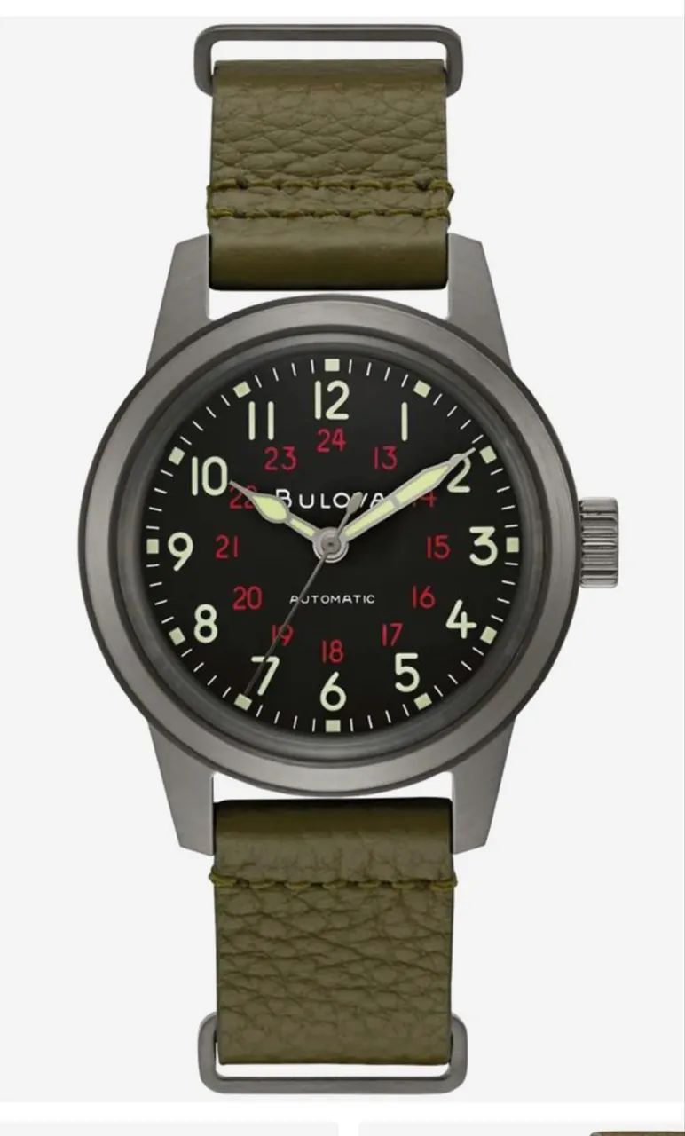 Relógio Bulova Military Hack Black Automático Novo - Foto 5
