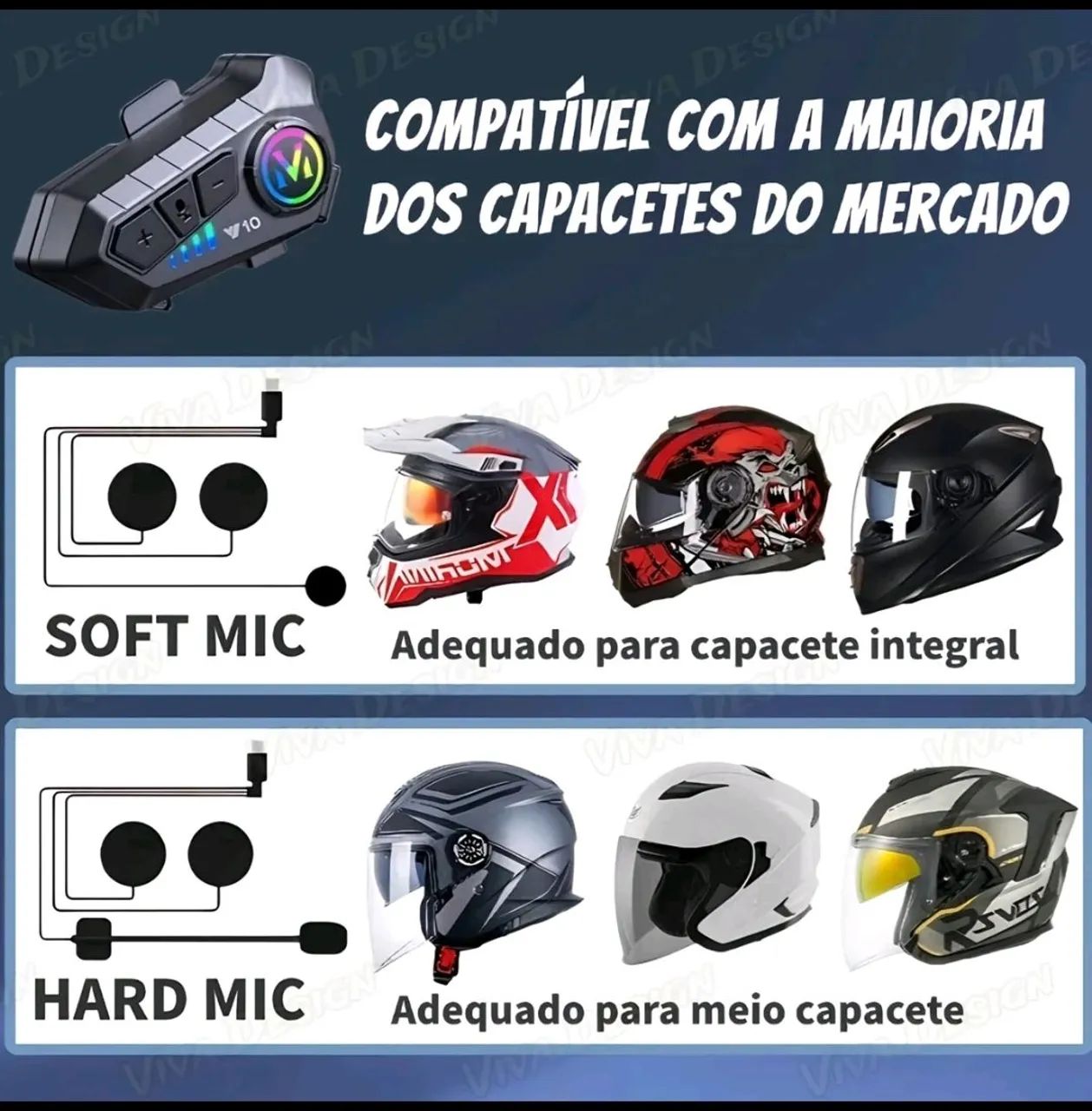 Fone de capacete intercomunicador para motoboy  - Foto 4
