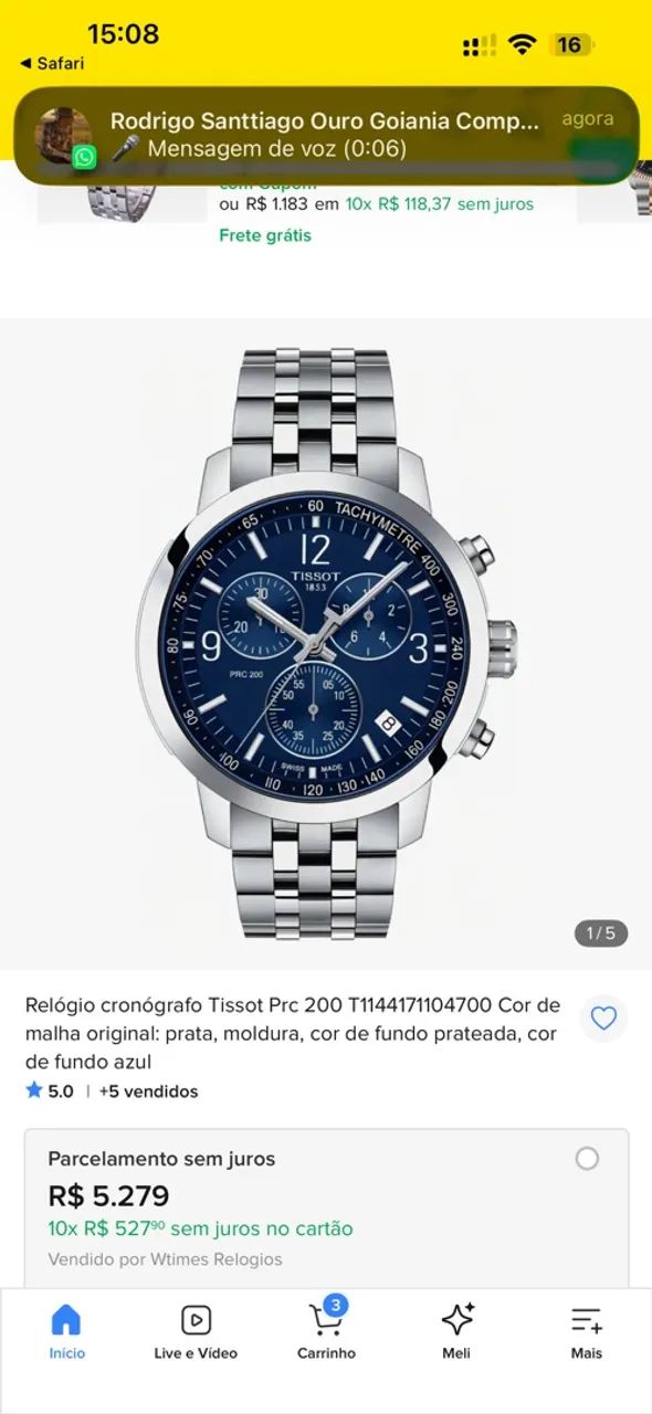 Relogio Tissot PCR 200 - Foto 4