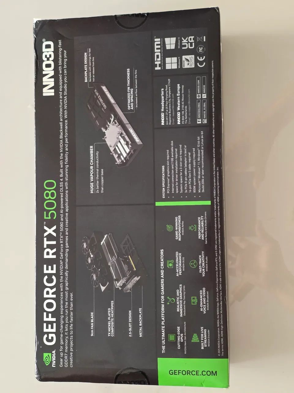 Placa de Vídeo RTX 5080 Inno3D X3 OC - lacrada, na Caixa, Com Nota! - Foto 2