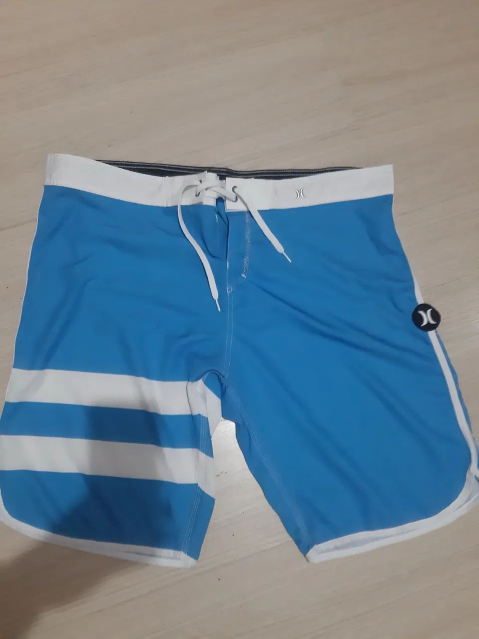 Bermuda Hurley Tam 56 Plus Size Azul Claro
