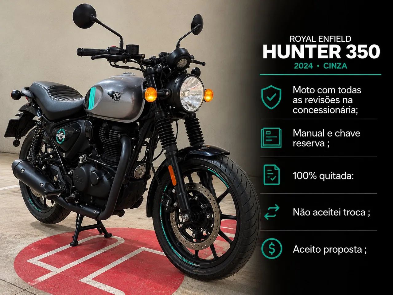 Moto Hunter 350 - IMPERDÍVEL