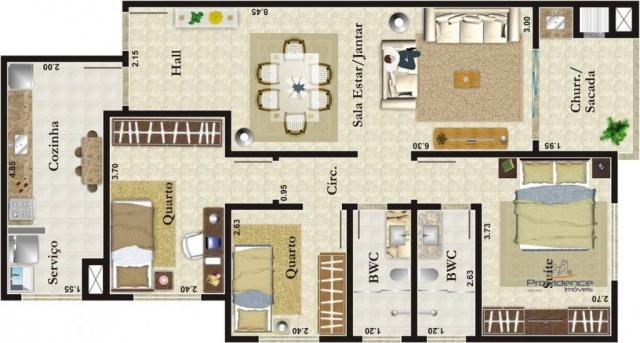 Apartamento mobiliado com 1 dormitório e 1 suíte à venda, 72 m² por R$ 345.000 - Coqueiral - Foto 2