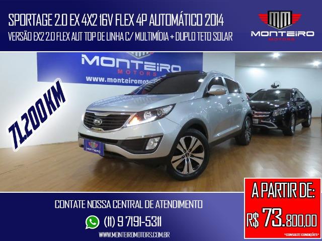 Kia Sportage 2.0 EX 4X2 16v Flex 4p Automático Top de Linha C/ Teto Solar Duplo