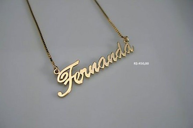 Cordão de ouro 18k, com nome feito a laser, em 10x sem juros - Foto 2