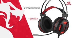 Headset Gamer Redragon Minos, 7.1 Virtual, Driver 50mm, USB, Preto e Vermelho - Foto 3